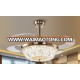 Siljoy Vintage Decorative Invisible Ceiling Fan LED Light with Hidden Blades Remote Control For Living Room Dining Room